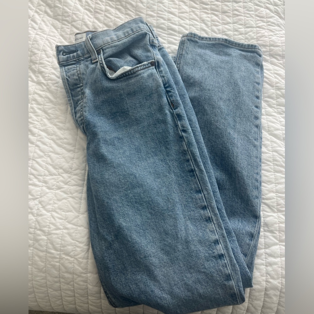 Aritzia Blue Straight Leg Pants